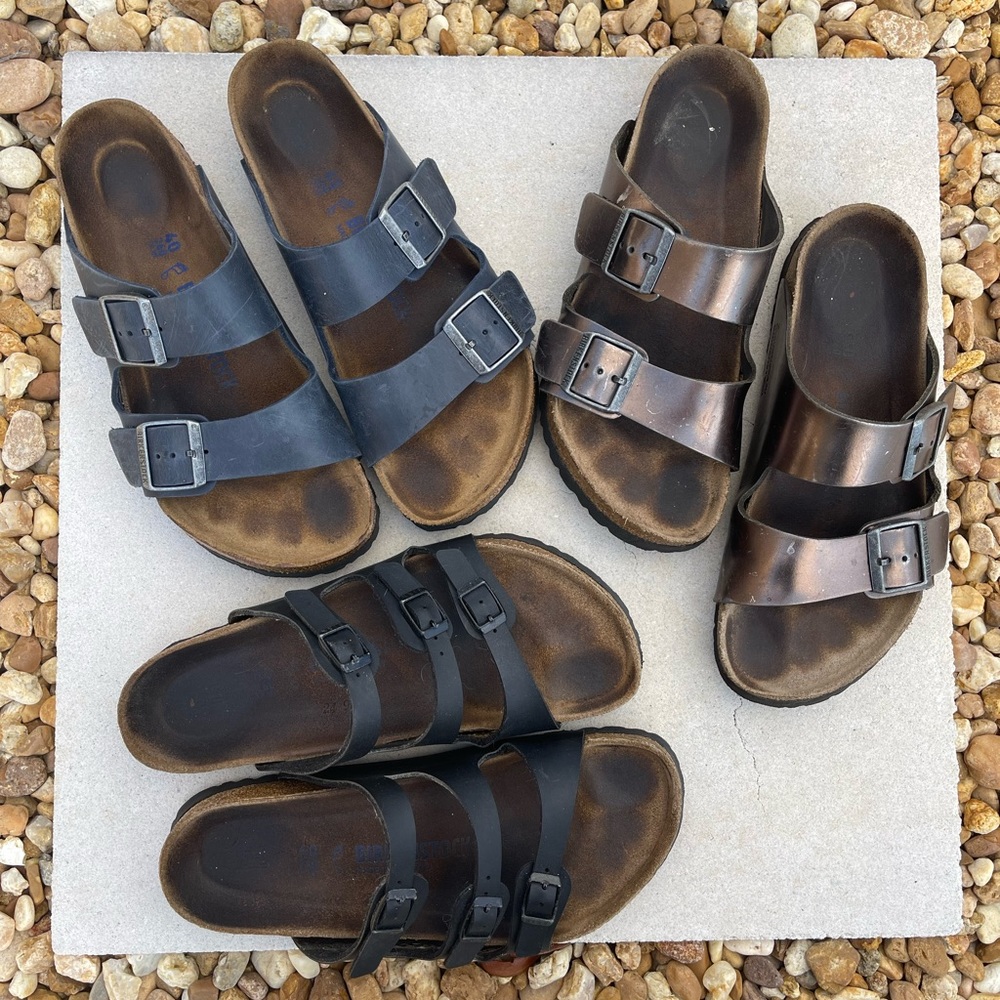 3 Pairs of Birkenstocks 40R soft footbed